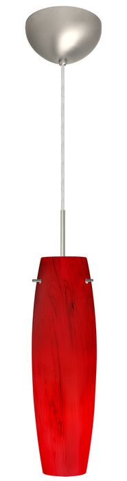 Besa 1BC-4121MA-HAL-SN One Light Pendant, Satin Nickel