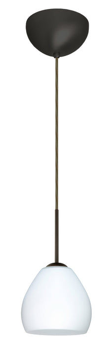 Besa 1BC-412207-LED-BR One Light Pendant, Bronze