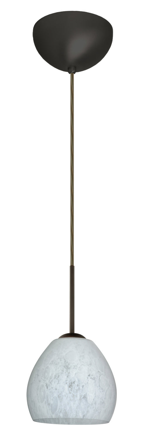 Besa 1BC-412219-LED-BR One Light Pendant, Bronze