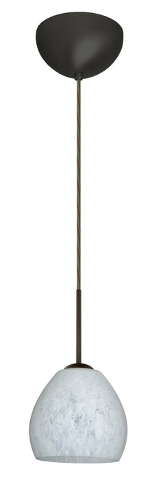 Besa 1BC-412219-LED-BR One Light Pendant, Bronze