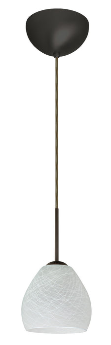 Besa 1BC-412260-LED-BR One Light Pendant, Bronze