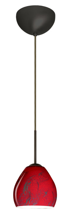 Besa 1BC-4122MA-LED-BR One Light Pendant, Bronze