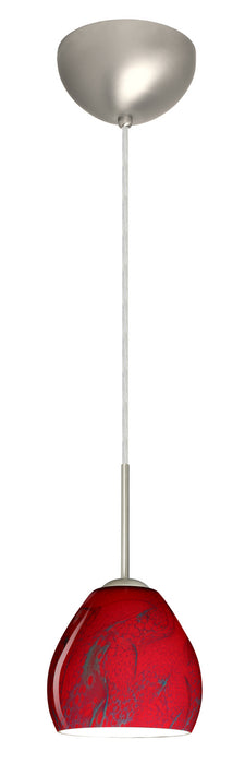 Besa 1BC-4122MA-LED-SN One Light Pendant, Satin Nickel