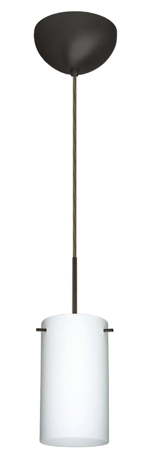 Besa 1BC-440407-LED-BR One Light Pendant, Bronze