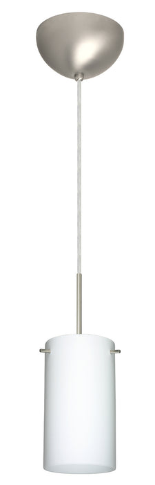 Besa 1BC-440407-LED-SN One Light Pendant, Satin Nickel