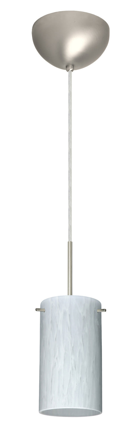 Besa 1BC-440419-LED-SN One Light Pendant, Satin Nickel