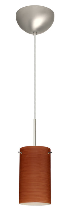 Besa 1BC-4404CH-LED-SN One Light Pendant, Satin Nickel
