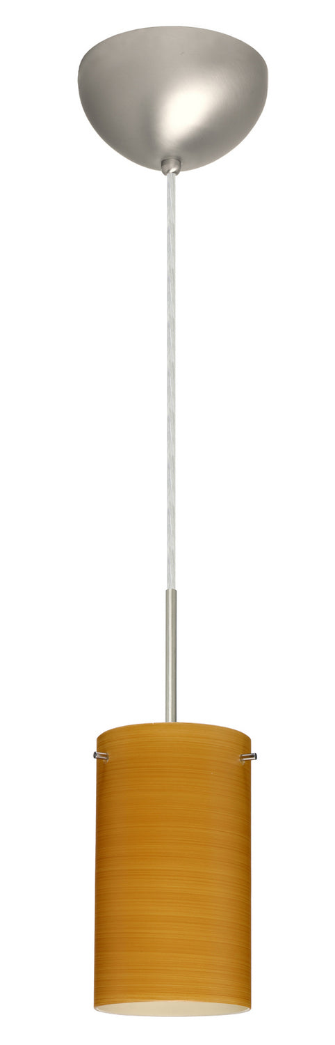 Besa 1BC-4404OK-MED-SN One Light Pendant, Satin Nickel