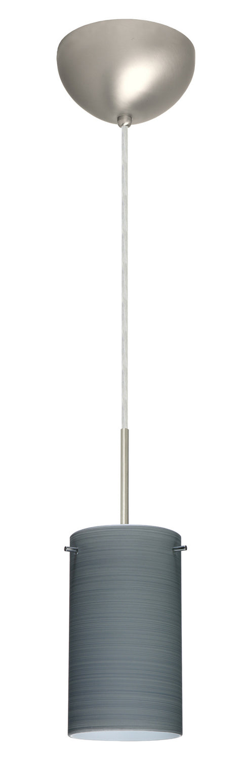 Besa 1BC-4404TN-MED-SN One Light Pendant, Satin Nickel