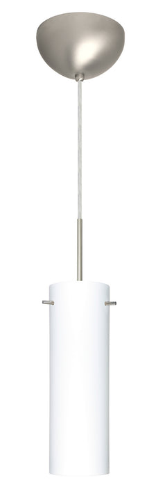 Besa 1BC-493007-HAL-SN One Light Pendant, Satin Nickel