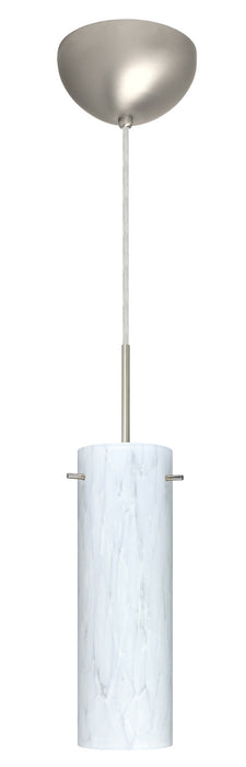 Besa 1BC-493019-MED-SN One Light Pendant, Satin Nickel