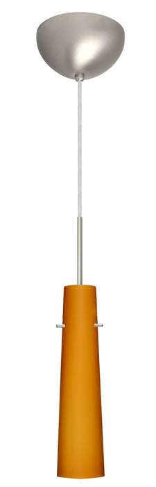 Besa 1BC-567480-HAL-SN One Light Pendant, Satin Nickel