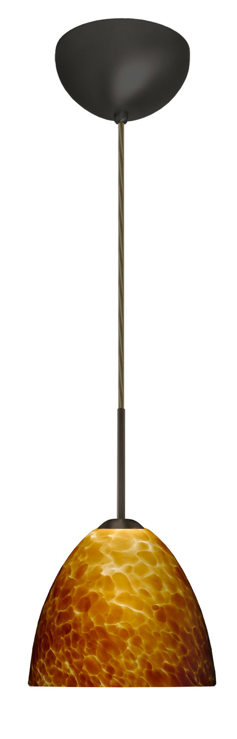 Besa 1BC-757218-LED-BR One Light Pendant, Bronze
