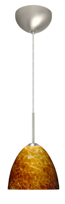 Besa 1BC-757218-MED-SN One Light Pendant, Satin Nickel