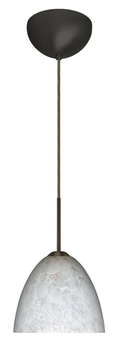 Besa 1BC-757219-HAL-BR One Light Pendant, Bronze