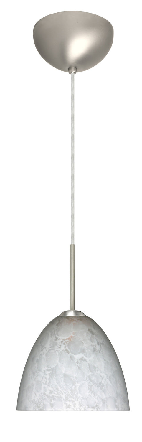 Besa 1BC-757219-MED-SN One Light Pendant, Satin Nickel