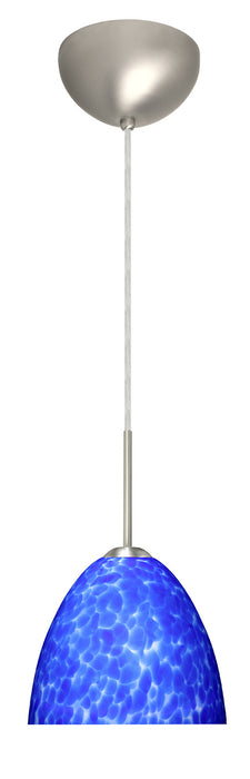 Besa 1BC-757286-LED-SN One Light Pendant, Satin Nickel