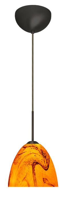 Besa 1BC-7572HB-LED-BR One Light Pendant, Bronze