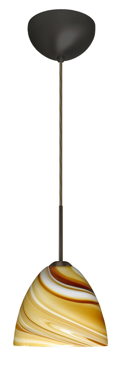 Besa 1BC-7572HN-LED-BR One Light Pendant, Bronze