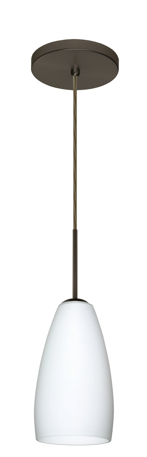 Besa 1BT-150907-LED-BR One Light Pendant, Bronze
