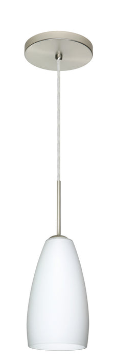 Besa 1BT-150907-MED-SN One Light Pendant, Satin Nickel