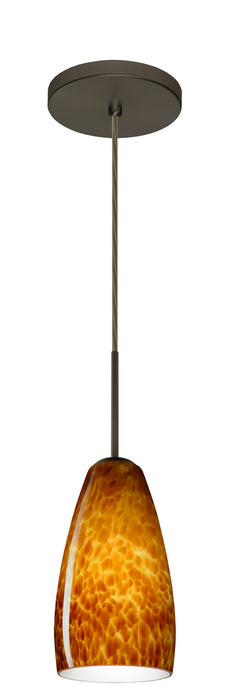 Besa 1BT-150918-HAL-BR One Light Pendant, Bronze