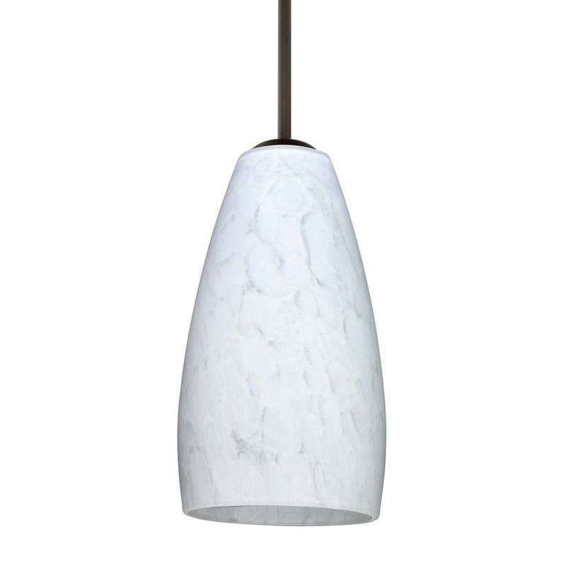 Besa 1BT-150919-LED-BR One Light Pendant, Bronze