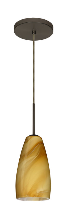 Besa 1BT-1509HN-HAL-BR One Light Pendant, Bronze
