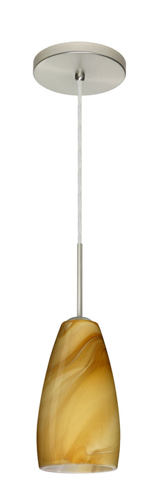 Besa 1BT-1509HN-HAL-SN One Light Pendant, Satin Nickel