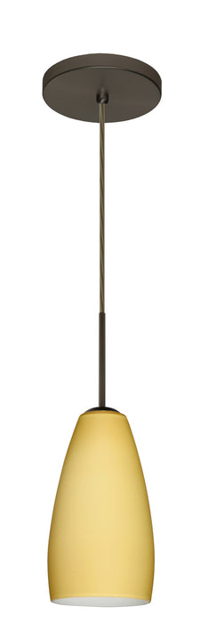 Besa 1BT-1509VM-HAL-BR One Light Pendant, Bronze
