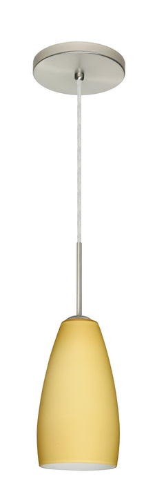 Besa 1BT-1509VM-MED-SN One Light Pendant, Satin Nickel