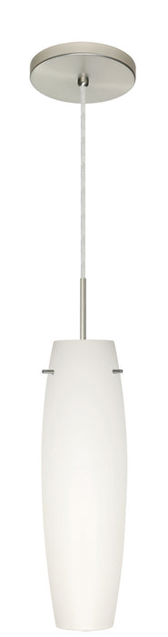 Besa 1BT-412107-MED-SN One Light Pendant, Satin Nickel