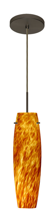 Besa 1BT-412118-MED-BR One Light Pendant, Bronze