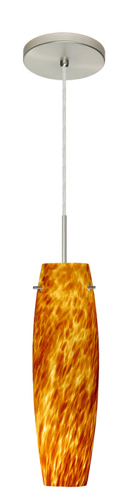 Besa 1BT-412118-MED-SN One Light Pendant, Satin Nickel