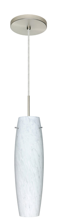 Besa 1BT-412119-HAL-SN One Light Pendant, Satin Nickel