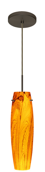Besa 1BT-4121HB-MED-BR One Light Pendant, Bronze