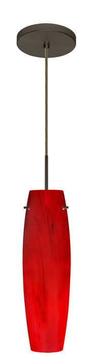 Besa 1BT-4121MA-HAL-BR One Light Pendant, Bronze