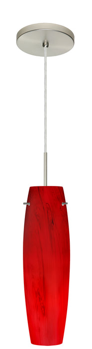 Besa 1BT-4121MA-HAL-SN One Light Pendant, Satin Nickel