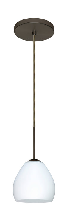 Besa 1BT-412207-LED-BR One Light Pendant, Bronze
