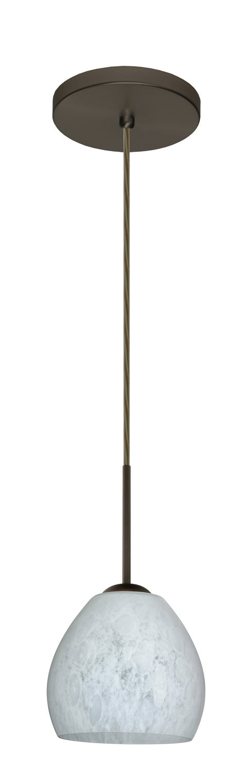Besa 1BT-412219-LED-BR One Light Pendant, Bronze