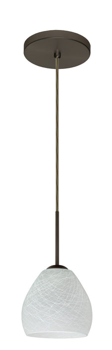 Besa 1BT-412260-LED-BR One Light Pendant, Bronze