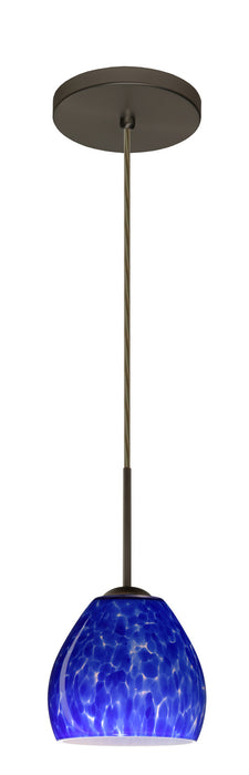 Besa 1BT-412286-LED-BR One Light Pendant, Bronze