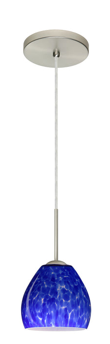 Besa 1BT-412286-LED-SN One Light Pendant, Satin Nickel