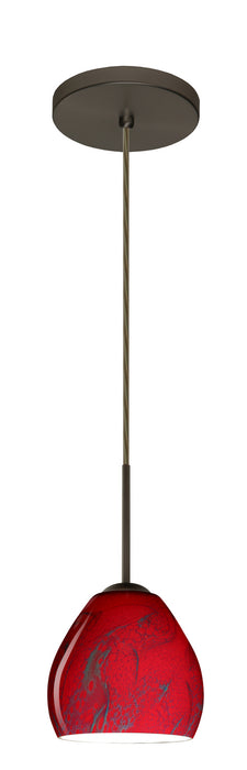 Besa 1BT-4122MA-LED-BR One Light Pendant, Bronze