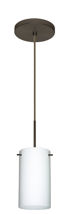 Besa 1BT-440407-HAL-BR One Light Pendant, Bronze