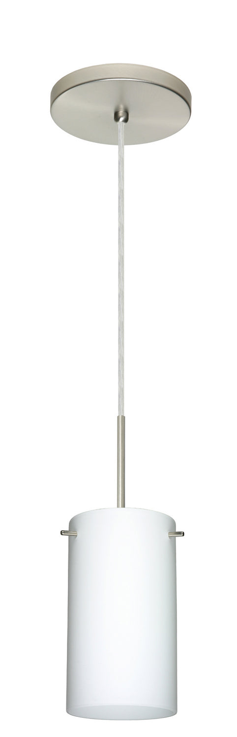 Besa 1BT-440407-LED-SN One Light Pendant, Satin Nickel