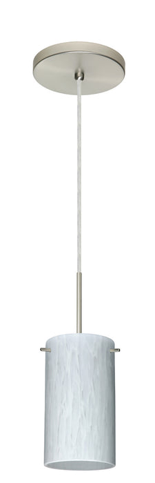 Besa 1BT-440419-HAL-SN One Light Pendant, Satin Nickel
