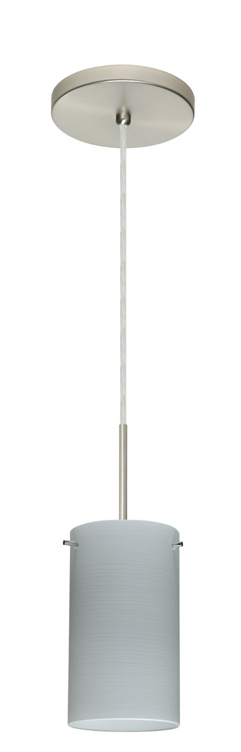 Besa 1BT-4404KR-MED-SN One Light Pendant, Satin Nickel