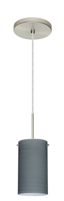 Besa 1BT-4404TN-HAL-SN One Light Pendant, Satin Nickel