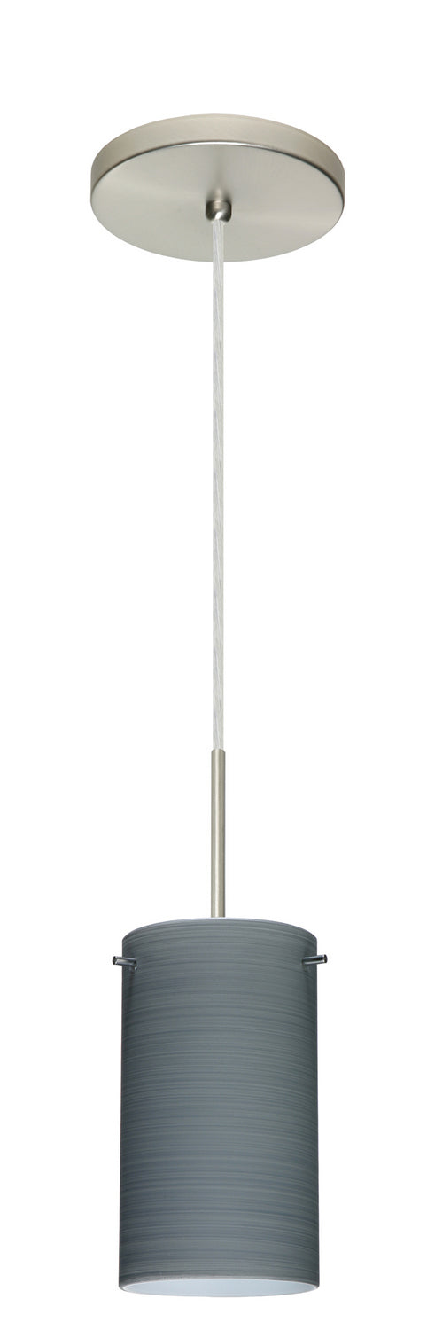 Besa 1BT-4404TN-MED-SN One Light Pendant, Satin Nickel